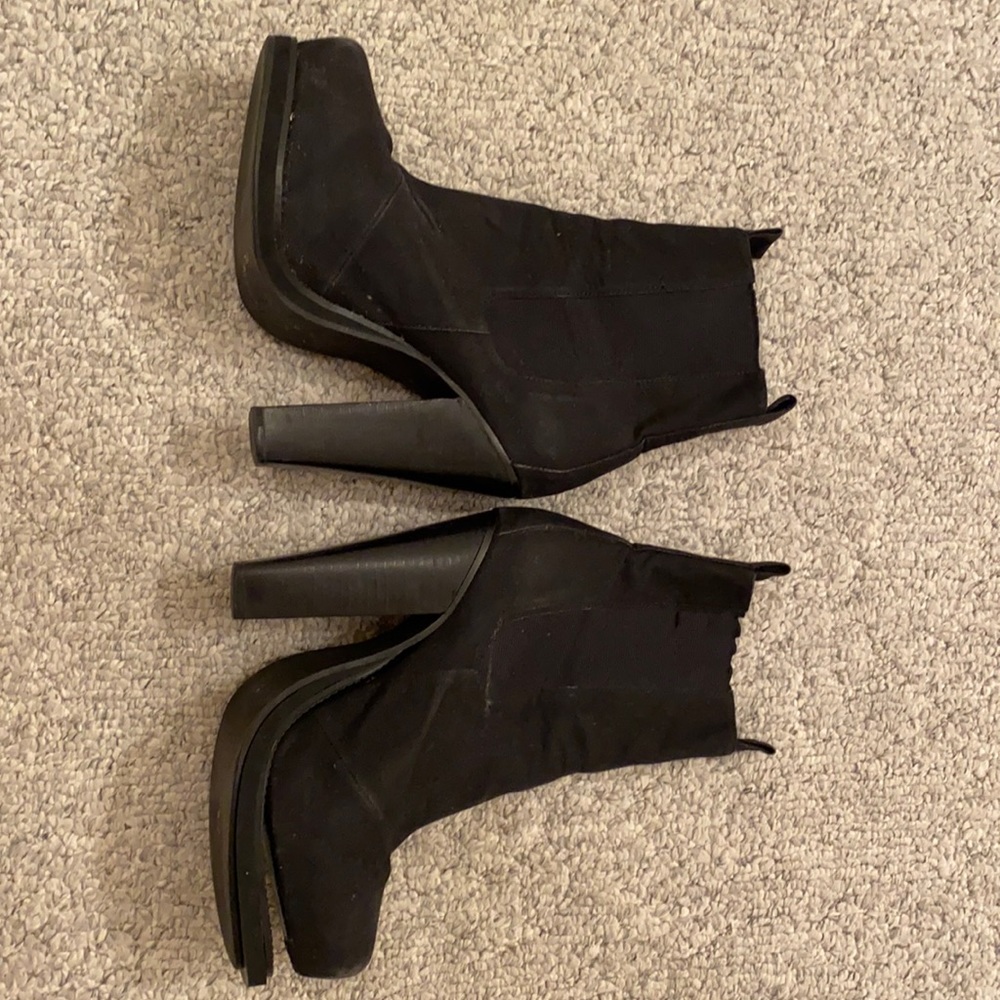 Chloe Sevigny Opening Ceremony Black Canvas Platform Boots. Need Repair/… - Picture 7 of 10